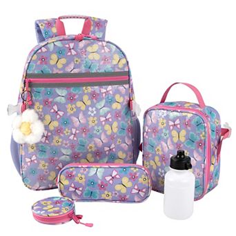 Kids Allover Print Backpack 6 pc Set