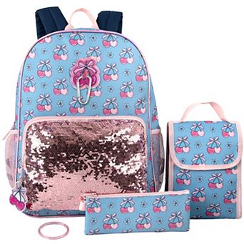 Kids Allover Print Backpack 6 pc Set