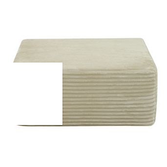 Plush Upholstered Ottoman Fabric Cube Foot Stool