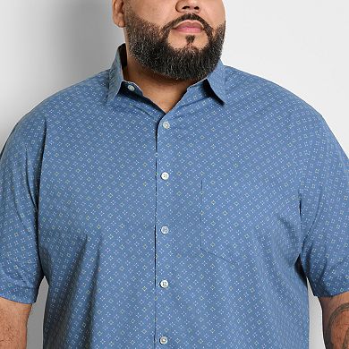 Big & Tall Van Heusen Everyday Defense Stainshield Short Sleeve Button-Down Shirt