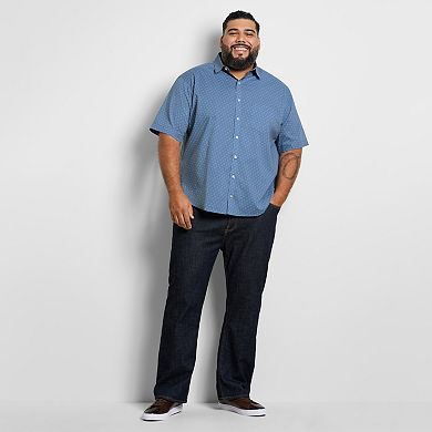 Big & Tall Van Heusen Everyday Defense Stainshield Short Sleeve Button-Down Shirt