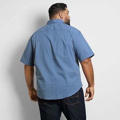 Big & Tall Van Heusen Everyday Defense Stainshield Short Sleeve Button-Down Shirt