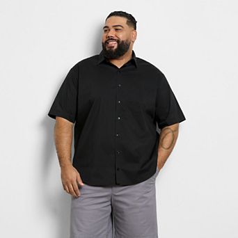 Big & Tall Van Heusen Everyday Defense Stainshield Short Sleeve Button-Down Shirt