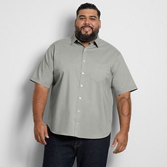 Big & Tall Van Heusen Everyday Defense Stainshield Short Sleeve Button-Down Shirt
