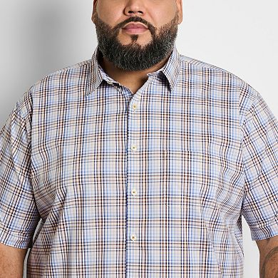 Big & Tall Van Heusen Originals Yarn Dye Short Sleeve Button-Down Shirt