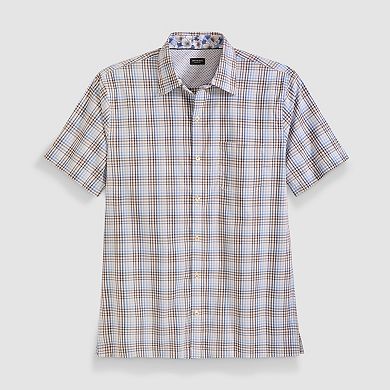 Big & Tall Van Heusen Originals Yarn Dye Short Sleeve Button-Down Shirt