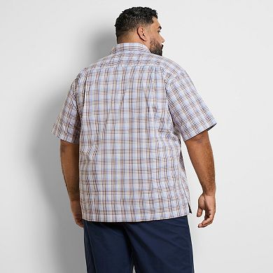 Big & Tall Van Heusen Originals Yarn Dye Short Sleeve Button-Down Shirt
