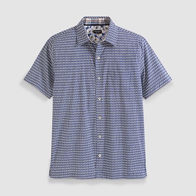 Big & Tall Van Heusen Originals Printed Short Sleeve Button-Down Shirt