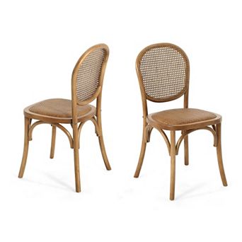 Wooden Dining Chairs Set of 2 Solid Wood Side Chairs for Dining Room