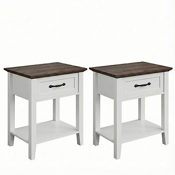IDEALHOUSE 2 pc Nightstand Set with Drawer