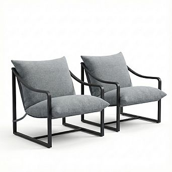 IDEALHOUSE Sling Metal Accent Chair