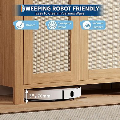 IDEALHOUSE 34" Rattan Sideboard Buffet Cabinet