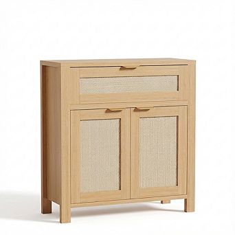 IDEALHOUSE 34" Rattan Sideboard Buffet Cabinet
