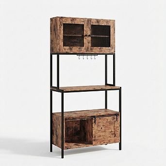 IDEALHOUSE 5 tier Industrial Bakers Rack with Power Outlets