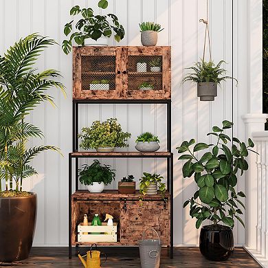 IDEALHOUSE 5 Tier Industrial Bakers Rack with Power Outlets