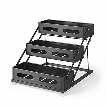 IDEALHOUSE 3-Layer Adjustable Height Spice Rack