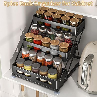 IDEALHOUSE 3-Layer Adjustable Height Spice Rack