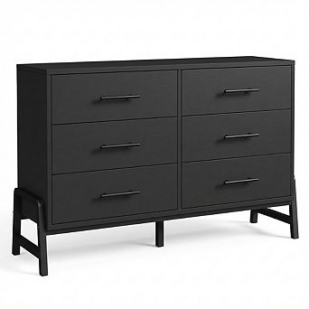 IDEALHOUSE Dresser with Large Storage Space, Freestanding Wooden Closet Storage Dresser