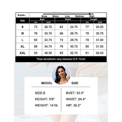 Women One Piece Swimsuits Tummy Control High Waisted Bathing Wrap Twist Swimsuit