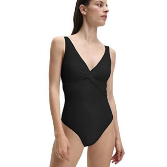Women One Piece Swimsuits Tummy Control High Waisted Bathing Wrap Twist Swimsuit