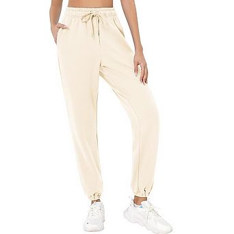 Women High Waist Sweatpants Baggy High Waist Cinch Bottom Athletic Joggers Sweat Pants with Pockets