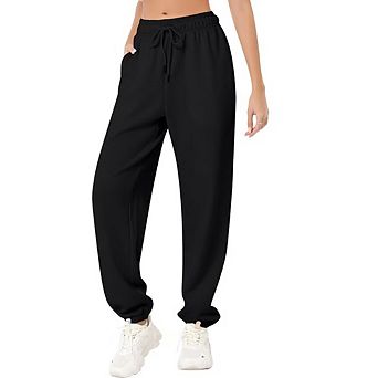 Women High Waist Sweatpants Baggy High Waist Cinch Bottom Athletic Joggers Sweat Pants with Pockets