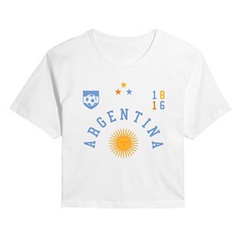 Juniors' Argentina Soccer Jersey Cropped Tee