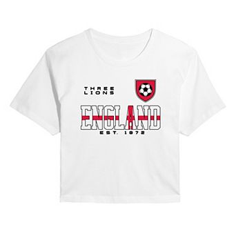 Juniors' England Soccer Graphic Cropped Tee