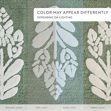 Home Collection Floral Patterned Bathroom Mat