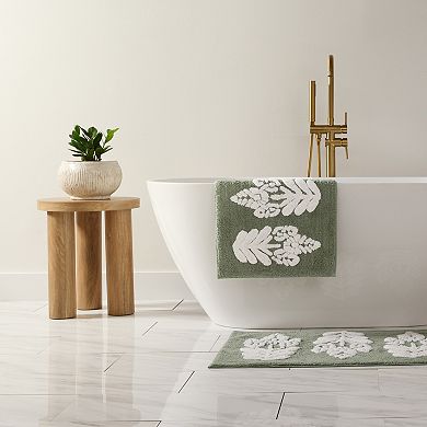 Home Collection Floral Patterned Bathroom Mat