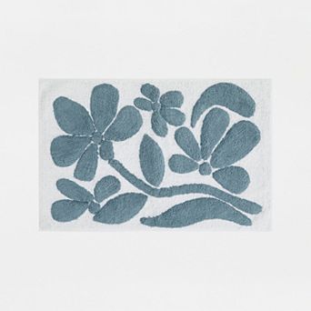 Home Collection Floral Patterned Bathroom Mat