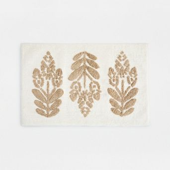 Home Collection Floral Patterned Bathroom Mat