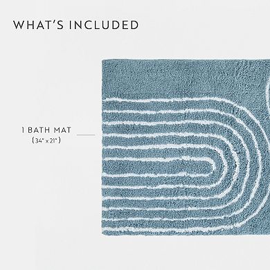 Home Collection Cotton Modern Patterned Bath Mat