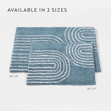 Home Collection Cotton Modern Patterned Bath Mat