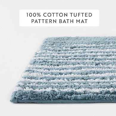 Home Collection Cotton Modern Patterned Bath Mat