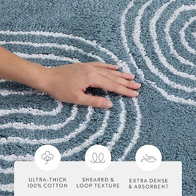 Home Collection Cotton Modern Patterned Bath Mat