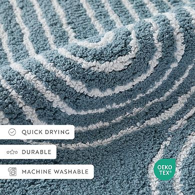 Home Collection Cotton Modern Patterned Bath Mat