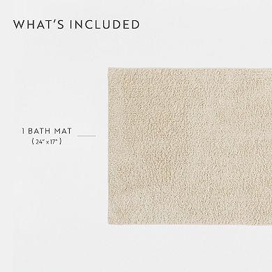 Home Collection Cotton Reversible Solid Bath Mat