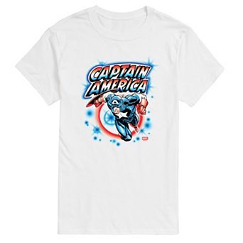 Big & Tall Marvel Captain America Airbrush Graphic Tee