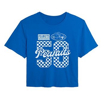 Juniors' Peanuts Peppermint Patty Cropped Tee