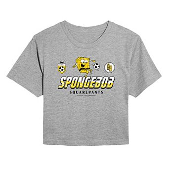 Juniors' Nickelodeon SpongeBob SquarePants Cropped Tee