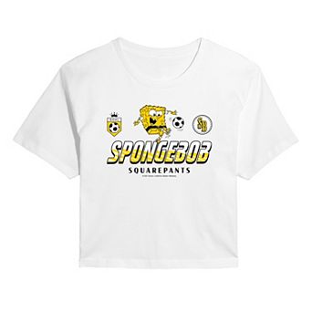 Juniors' Nickelodeon SpongeBob SquarePants Cropped Tee
