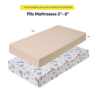 Sweet Home Collection 2-Piece Crib & Toddler Bed Mattress Fitted Sheet Set