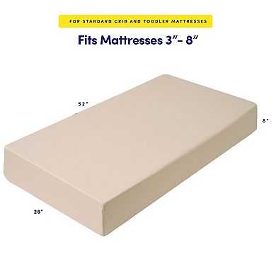 Sweet Home Collection 4-Piece Crib & Toddler Bed Mattress Fitted Sheet Set