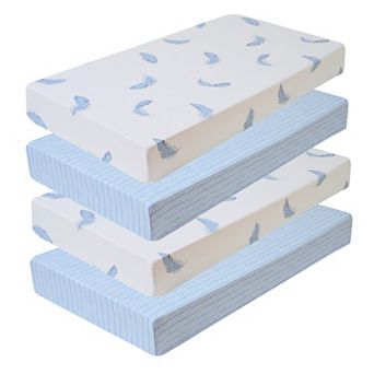 Sweet Home Collection 4 pc Crib & Toddler Bed Mattress Fitted Sheet Set