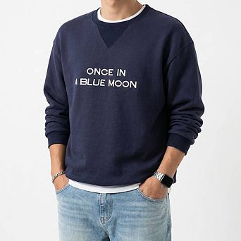 Letter Print Pullover Crewneck Sweatshirt