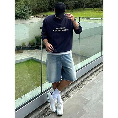 Letter Print Pullover Crewneck Sweatshirt