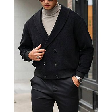 Shawl Collar Double-Breasted Jacket