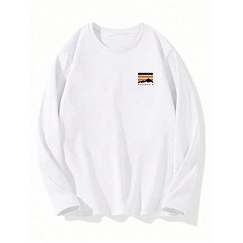 Men's Minimalist Mountain Print Outdoor T-Shirt