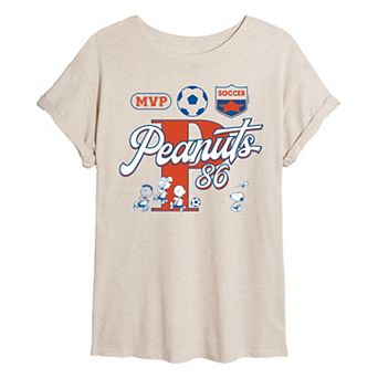 Juniors' Peanuts Oversized Tee
